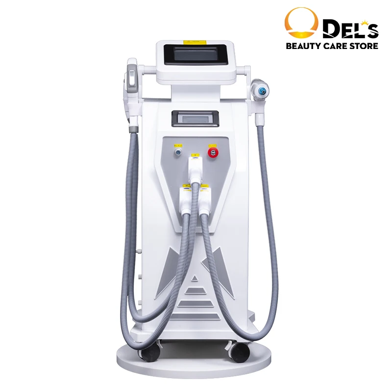 

3 in 1 OPT IPL Laser SHR Permanent Hair Removal Nd Yag Laser Carbon Peeling Tattoo Remove Machine Facial Hair Remover Epilator