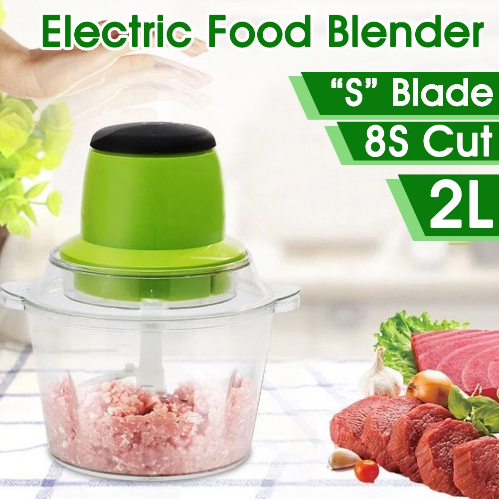 

300W 2L New Electric Meat Grinders Powerful Chopper Meat Grinder Household Household Automatic Mincing Machine Kitchen Food