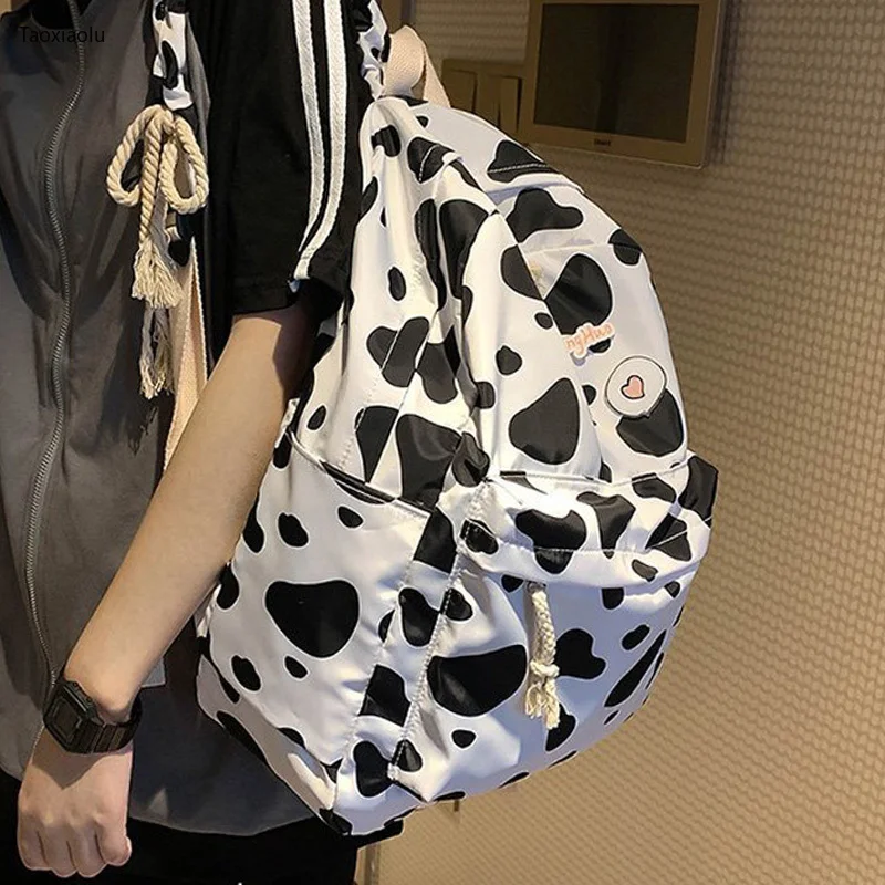 Классический женский рюкзак с милым принтом молочной коровы дорожная школьная