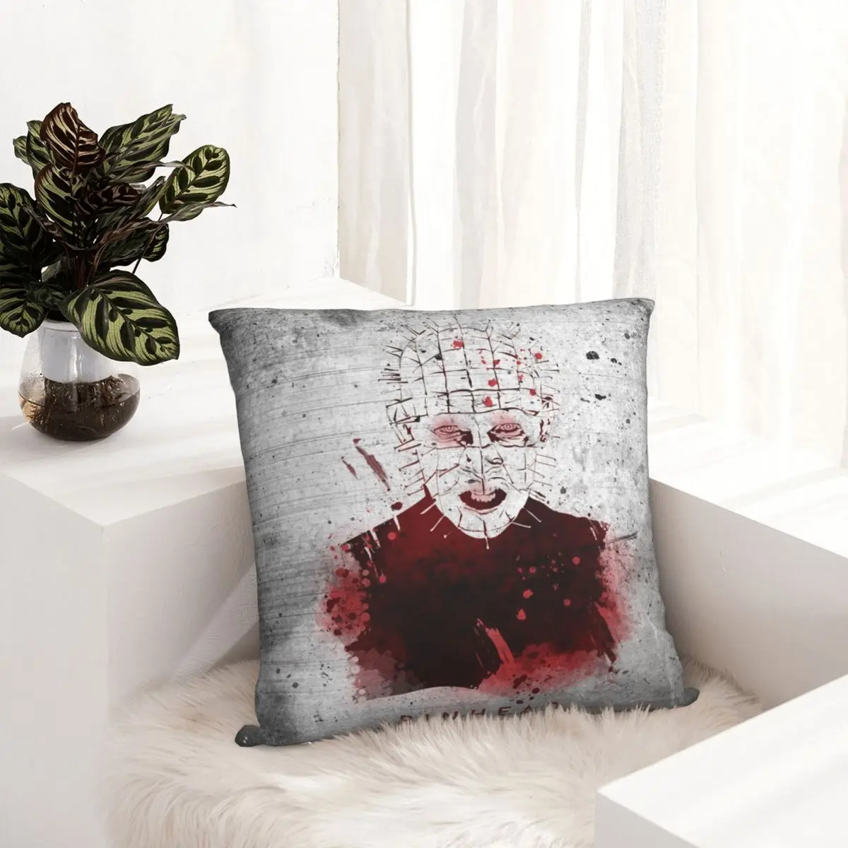 Наволочка для подушки Pinhead Hellraiser двухсторонняя наволочка с принтом декоративный