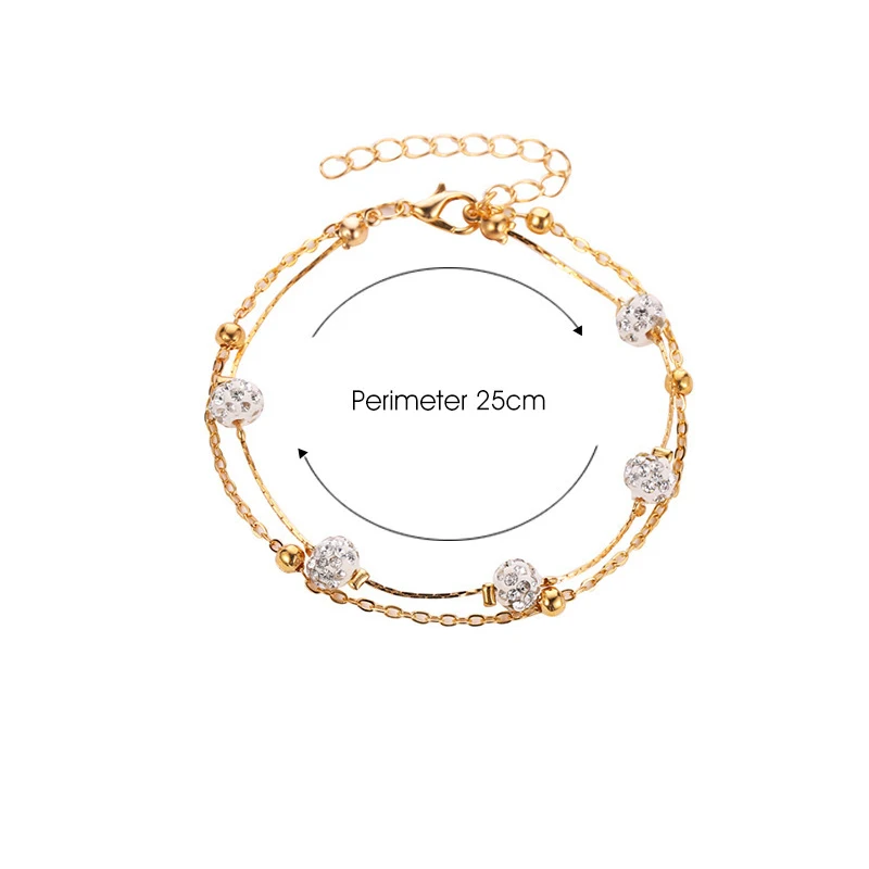 

Bohemia Anklets Women Foot Accessories 2021 Summer Beach Barefoot Sandals Bracelet Ankle On The Leg Female Rhinestone Jewelry