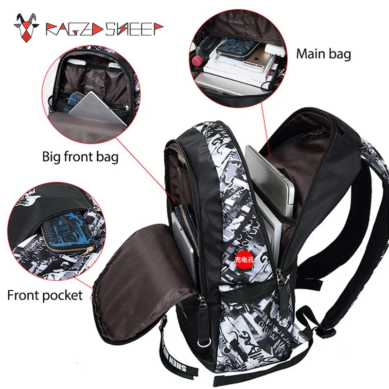 Новинка 2020 мужская сумка водонепроницаемые Оксфордские рюкзаки светящийся USB