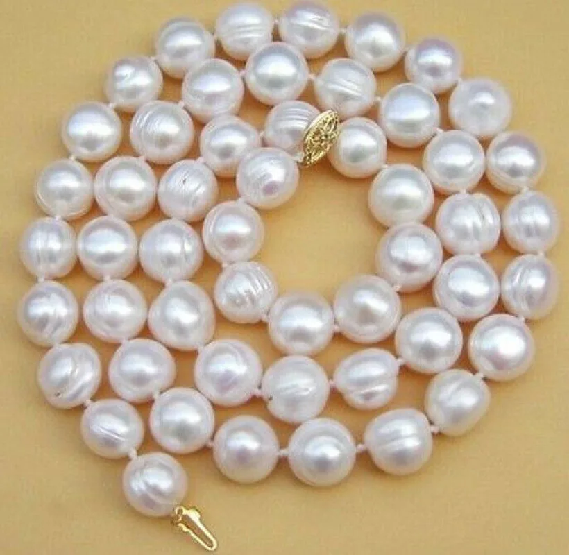 

Fashion Real 10-11mm South Sea White Baroque Pearl Necklace 18"