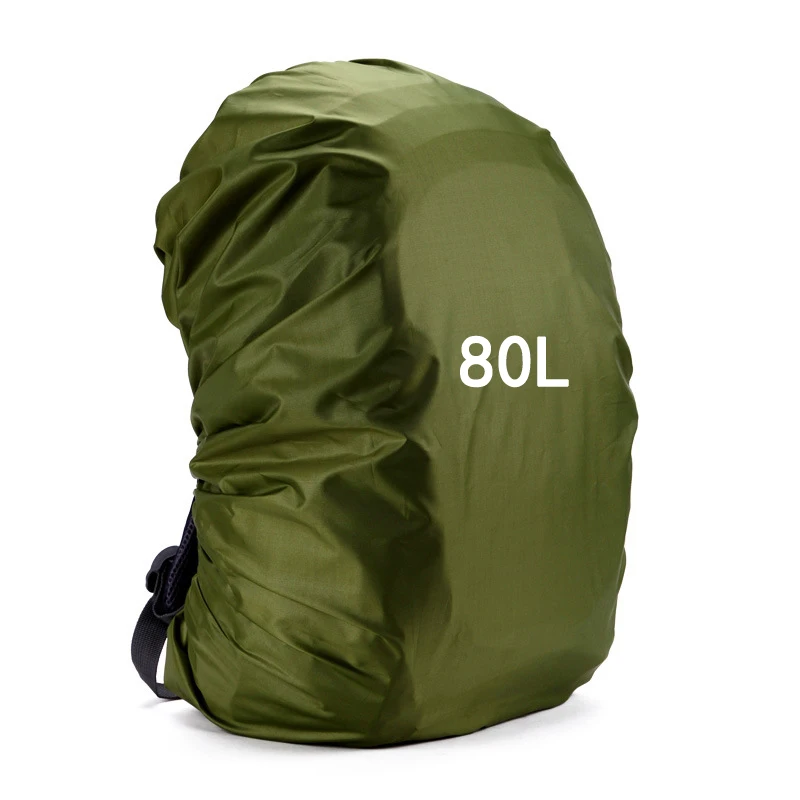 Army Green 80L Дождевик нейлоновый Камуфляжный армейский зеленый 35-80 л легкий водонепроницаемый рюкзак сумка дождевик для пешего туризма кемпинга дорожная сумка - Цвет: Army Green 80L