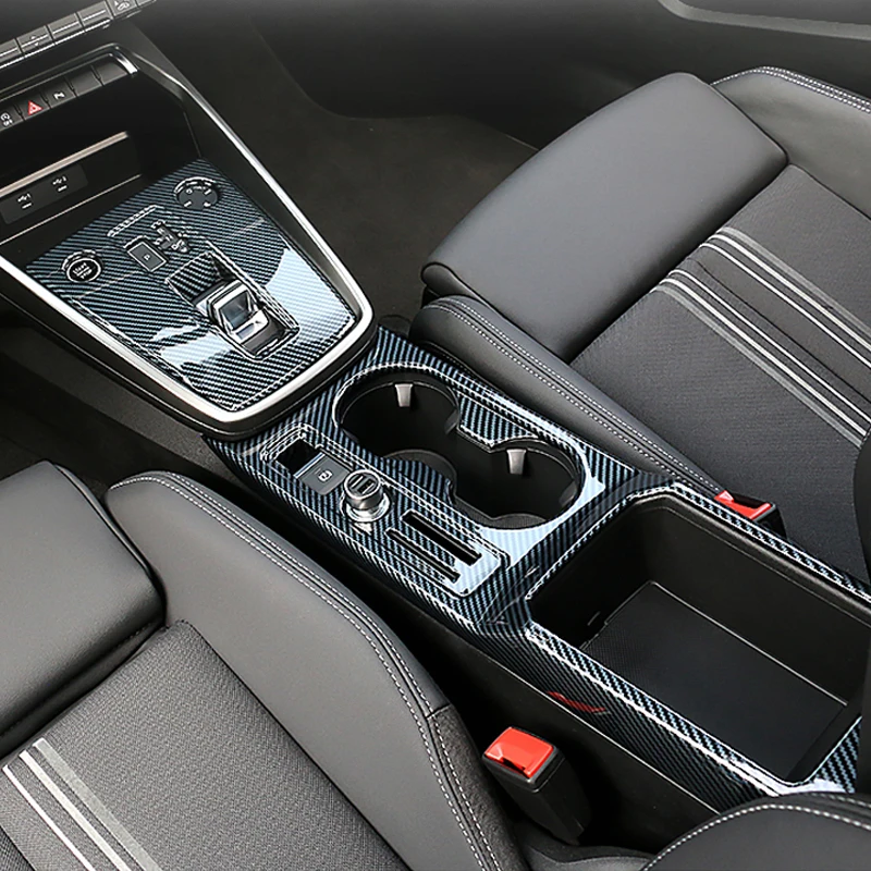 

Внутренние молдинги для AUDI A3 2021 2022, переключатель для подъема окон на вентиляционное отверстие, центральная консоль, крышка водяного стакана