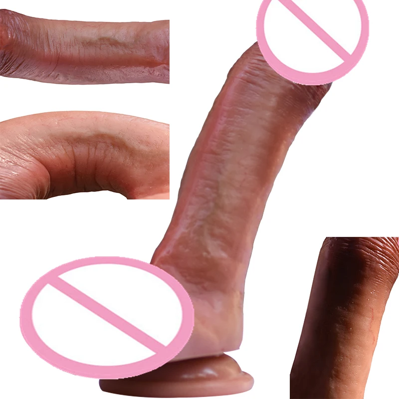 2022 реалистичный фаллоимитатор с яичками, мягкий силиконовый пенис для стимуляции точки G, ощущение кожи, большой член, присоска для женской ...