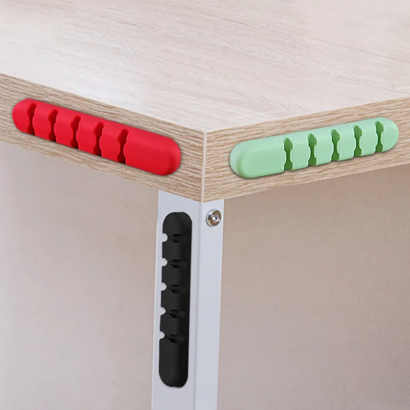 usb cable organizer holder protector management wire winder tie fixer cables clip power office desktop phone cord winder free global shipping