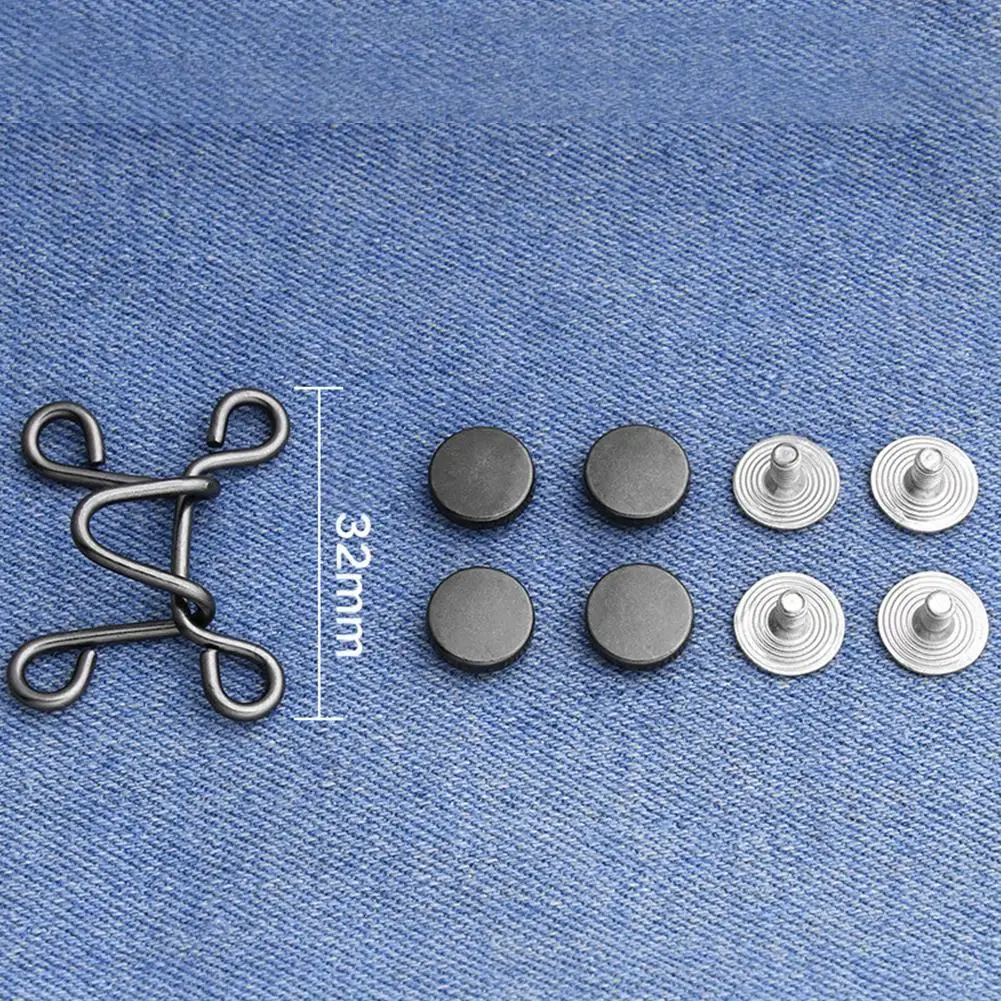 Пряжка для талии без гвоздей Регулируемая металлическая защелкивающаяся пряжка