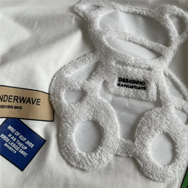 Футболки с вышивкой медвежонка аддеграде мужские женские футболки лучшего