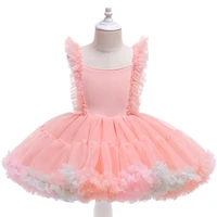 1 6 years kids dress for girls wedding tulle lace girl dress elegant princess party pageant formal gown for children tutu dress