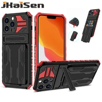 jkaisen shockproof bracket phone case for iphone 7plus 8plus xs max xr 11 13 card slot protective cover for iphone 12 13pro max