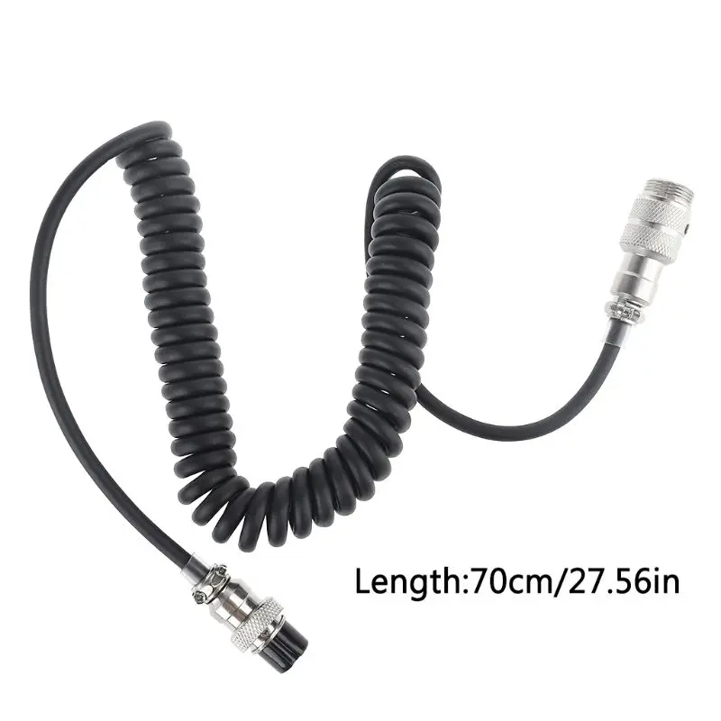 

8Pin Coiled Extension Microphone Cord 8Core Aviation Male Plug to Female Cable