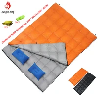 jungle king double ultralight outdoor camping double down sleeping bags widened envelope four seasons goose down sleeping bags