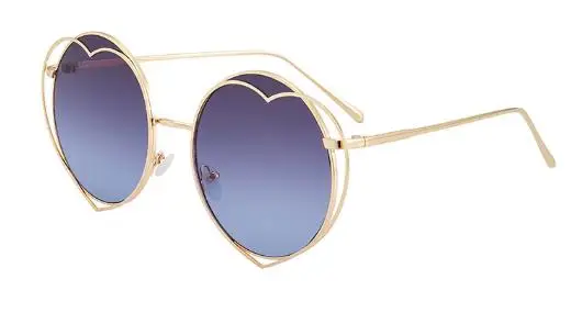 

Round Sunglasses For Women Heart-Shaped Frame Sunglasses Fashion Personality Transparent Color Europe And America 2021 New