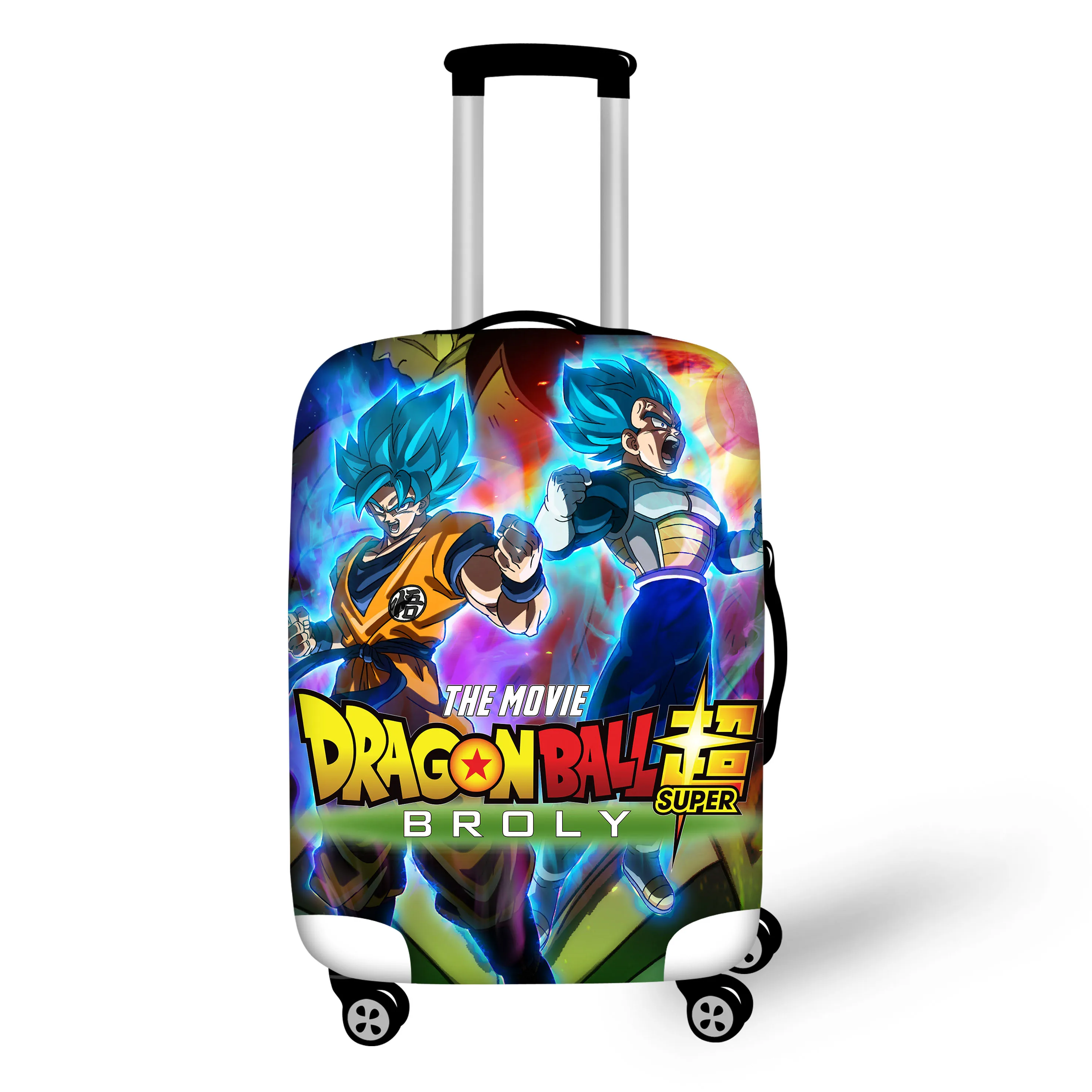 Защитный чехол ELVISWORDS Son Goku Dragon Ball с принтами для багажа, набор с биркой, аксессуары для путешествий, пылезащитный эластичный чехол для чемодана - Цвет: HK3156