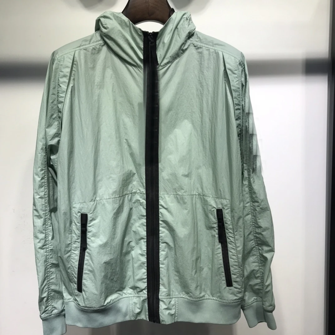 

2021 new men jacket nylon coat hooded