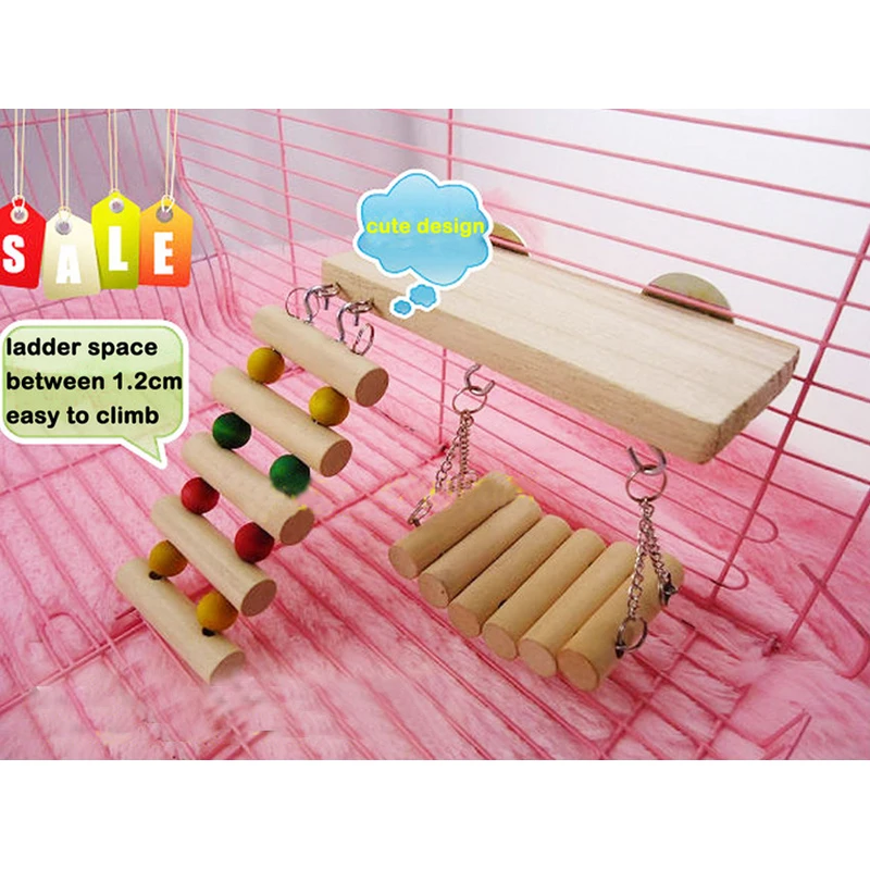 Гибкая практичная подвесная лестница качели мост птица попугай хомяк крысиная