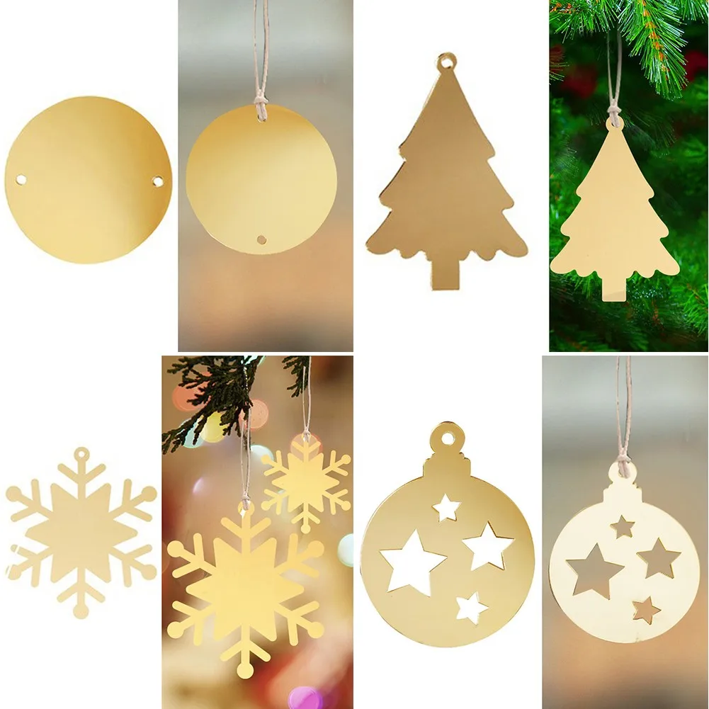 

10 шт., зеркальные шары для украшения ёлки