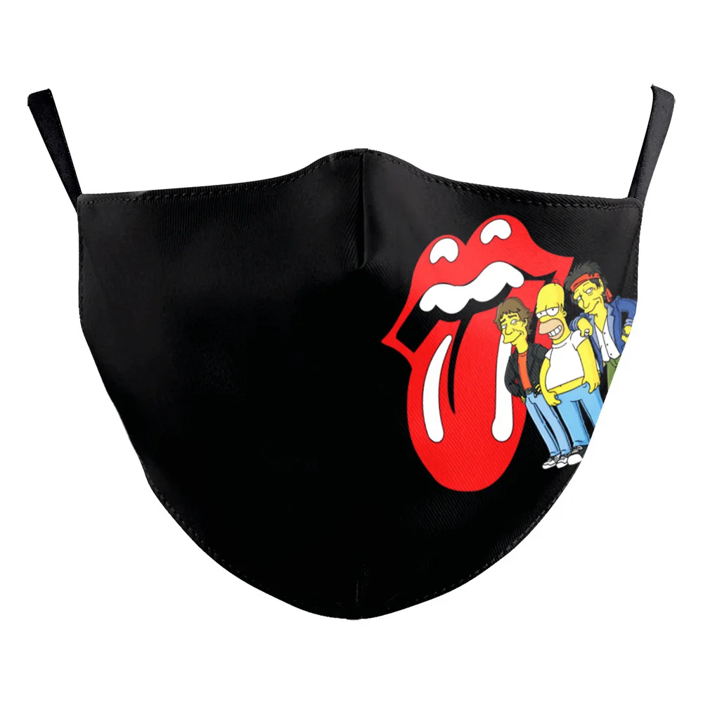 Популярные Аниме-Симпсоны Мужские Женские маски для лица Взрослые спортивные