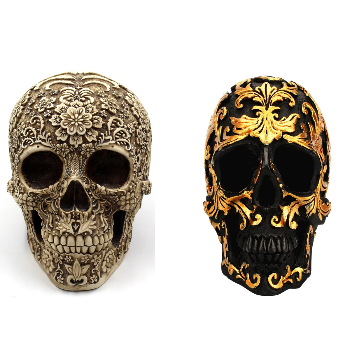 

Креативная голова черепа, статуя из смолы, подарки на Хэллоуин, Современное украшение, ремесла, украшения для дома, модные художественные ре...