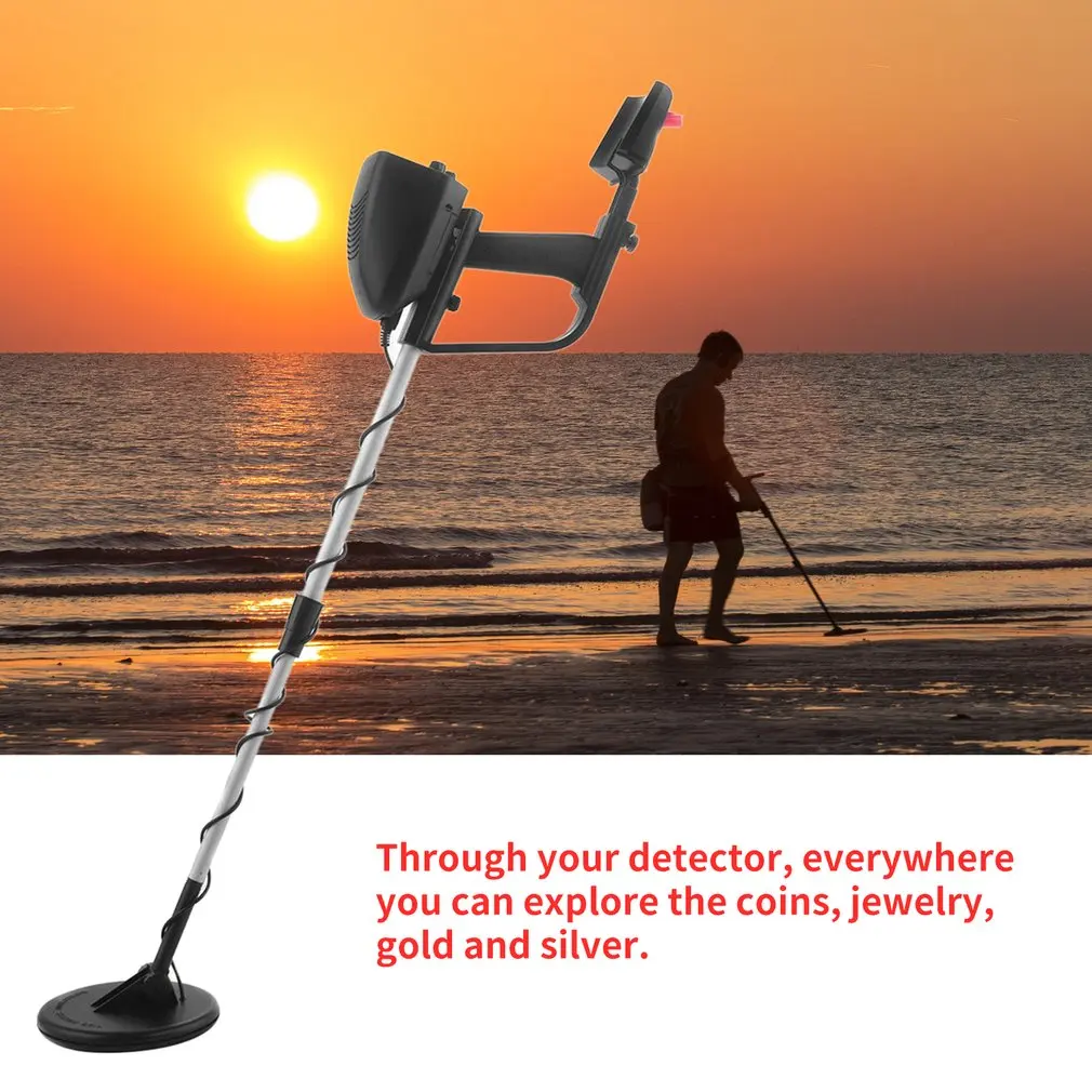 

Portable Light weight Underground Metal Detector Length Adjustable Gold Treasure Metal Finder Hunter Under Shallow Water MD4030