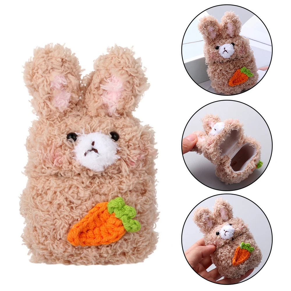 Case Shockproof Cover For Airpods Cute Dog Knitted plush Anti-lost Protective Accessories for Apple AirPods 1/2 | Электроника