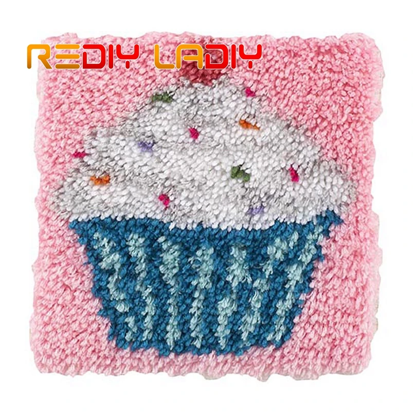 Крюк с защелкой ковер комплект вяжущие крючком льда для крема акриловый пряжа