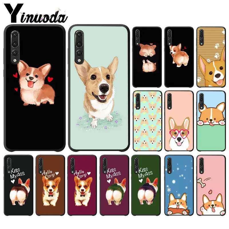 Милый силиконовый чехол для телефона с рисунком собаки корги Huawei P20 P30 P9 P10 P8 lite 2016 2017 pro чехол|Бамперы| |