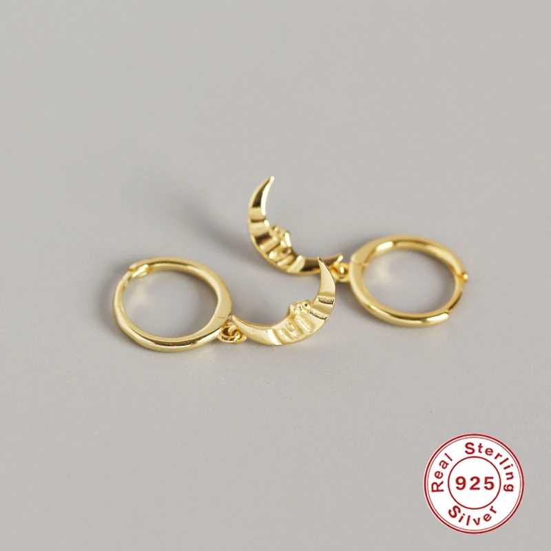 Серьги из стерлингового серебра 925 пробы для Чехол женский кулон серьги-кольца серьги на кость уха серьги на подарок девочке Злой Глаз Звезда Луна aretes B5