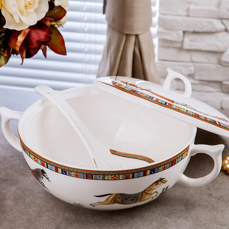 Billig Jingdezhen Keramik Geschirr Set Bone China Geschirr In Glasur Farbe Haushalt Geschenke Individuelles LOGO