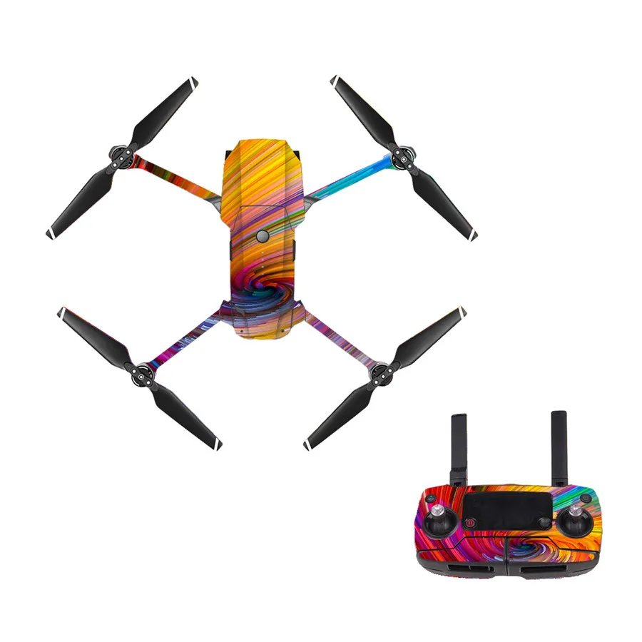 Красочная линия стикеры наклейки для DJI Mavic Pro Drone + пульт дистанционного