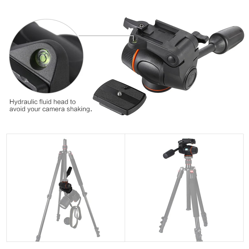 Гидравлическая головка для видеокамеры с быстроразъемной пластиной Nikon Canon Olympus