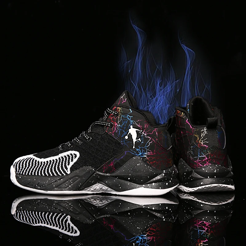 Баскетбольная обувь мужская дышащая спортивная с высоким верхом для улицы