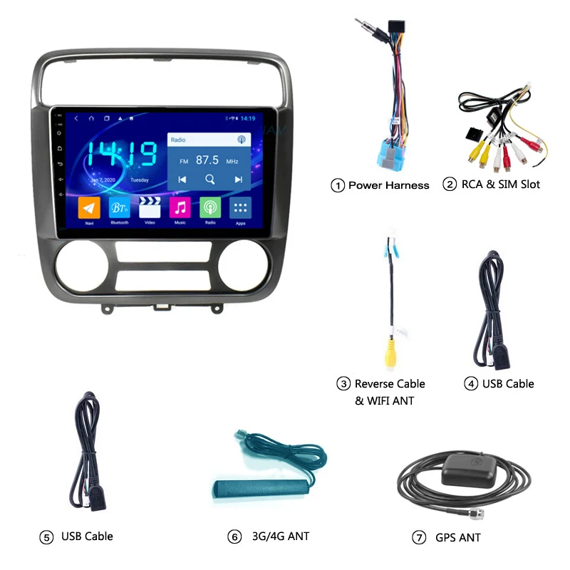 

4G IPS Car Radio Android 10 For Honda Stream 2000-2006 Carplay Multimedia Player GPS Navigation Stereo 2 Din DVD