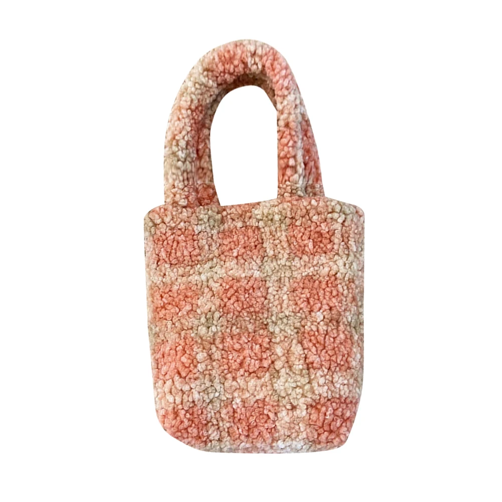 

Women Print Shoulder Bags Female Winter Plush Underarm Fluffy Shopper Handbags for Women Fashionable Decoration