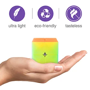 D FantiX Qiyi Qidi S 2x2 скоростной кубик без наклеек 2x2x2 Желейный пазл для