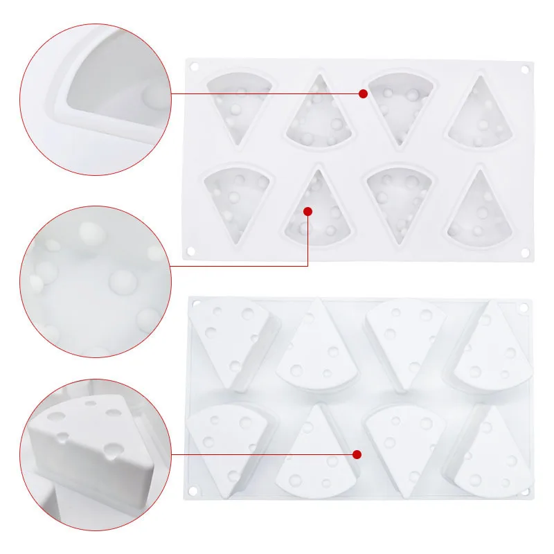 Силиконовая форма для торта с 3D сыром не прилипающая десерта желе пудинга