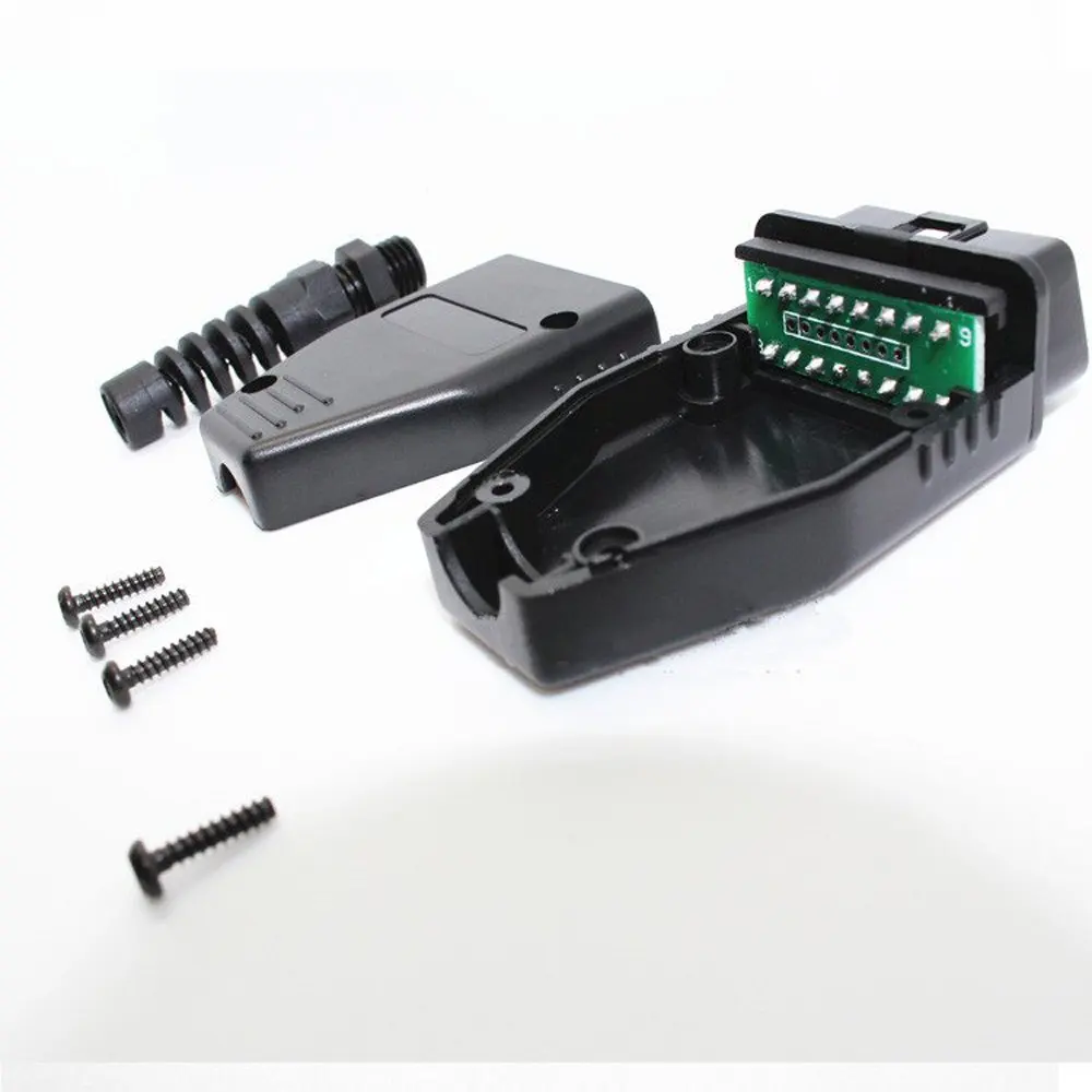 Универсальный 16 контактный разъем OBD2 Штекерный Obd адаптер Obd2 Obdii