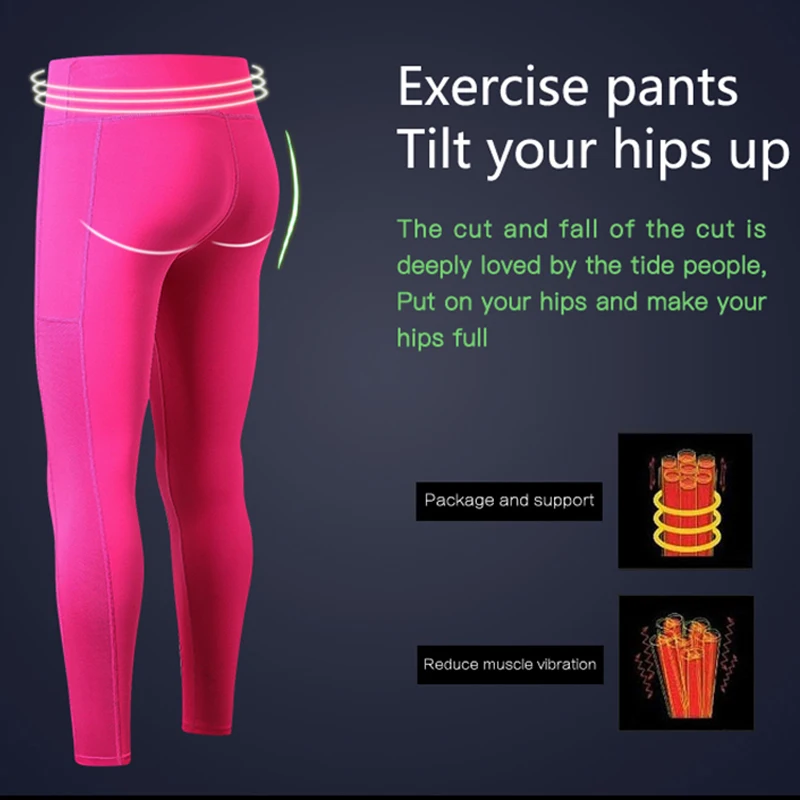 2019 новые сексуальные девушки карман тренажерный зал Йога длинный трико