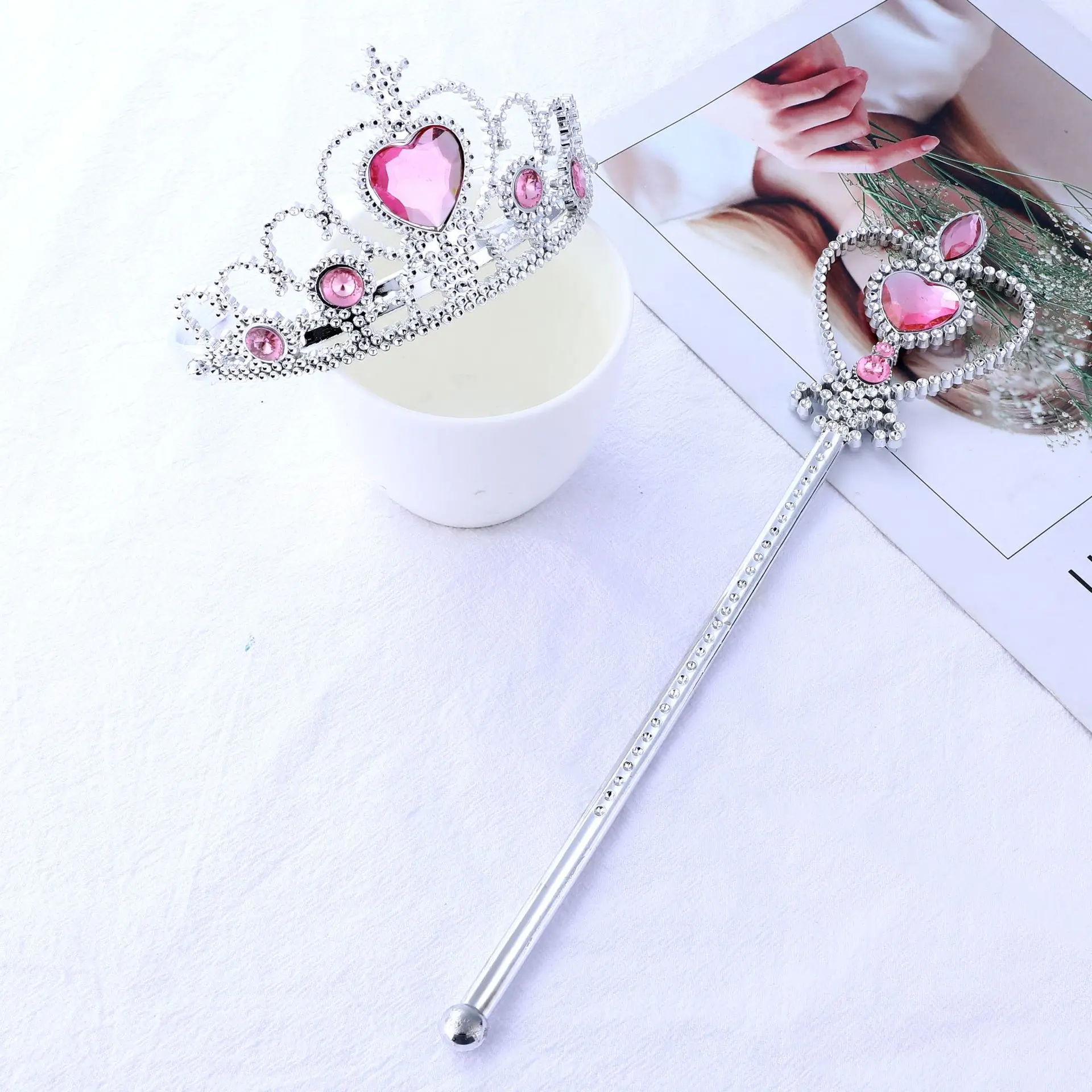 Корона принцессы ободок Эльза Анна волшебная палочка перчатка аксессуар для