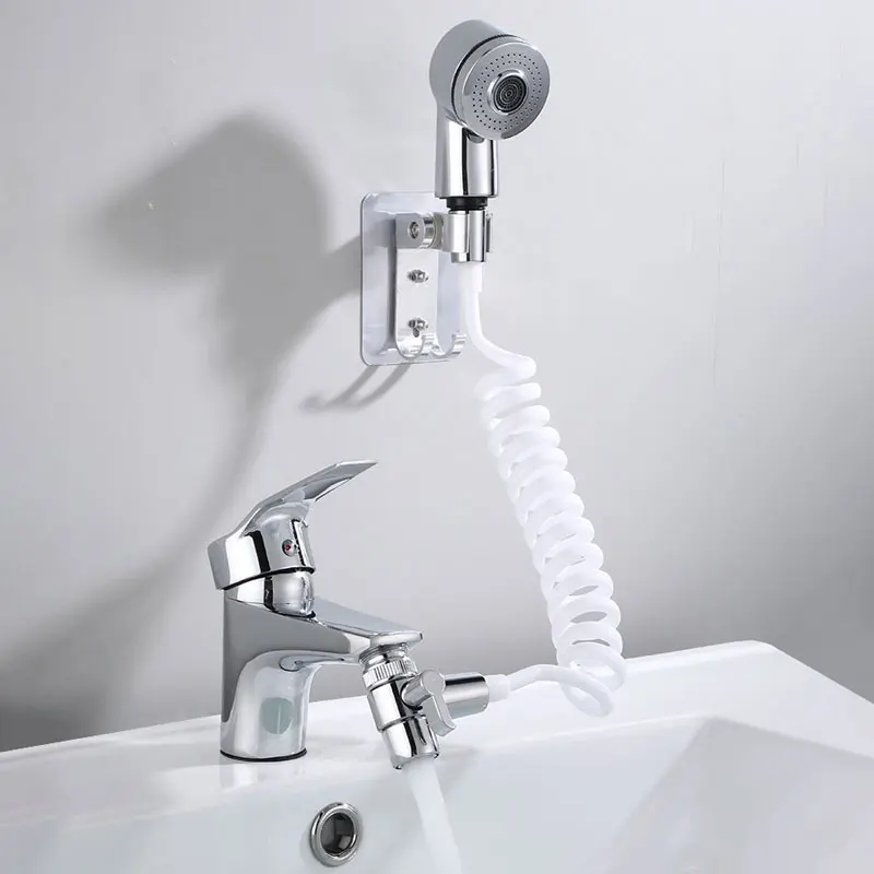 

Bathroom Wash Face Basin Water Tap External Shower Toilet Hold Filter Flexible Small Nozzle Suit Wash Hair House Sink Connector