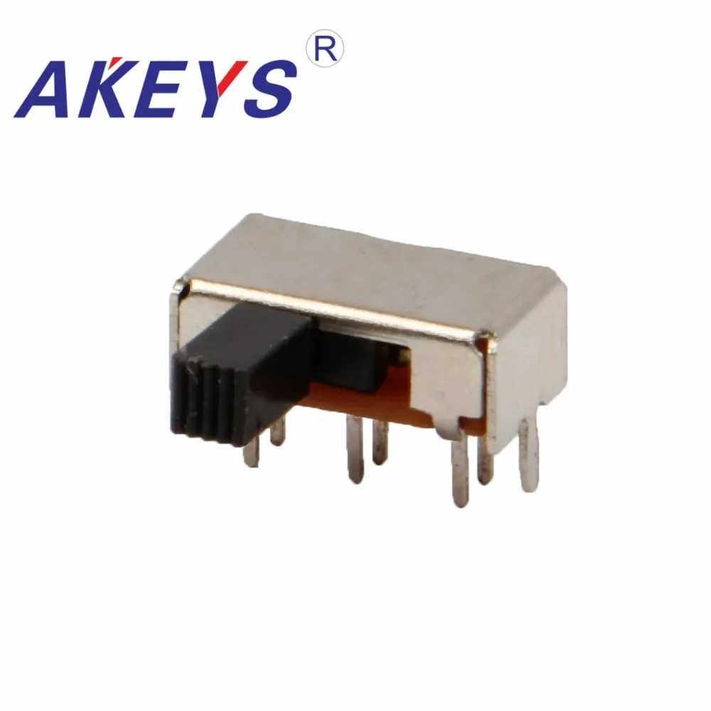 

10PCS SK-22H07 2P2T Double pole double throw handle heights 5mm slide switch side insert 6 pin with 2 fixed pin