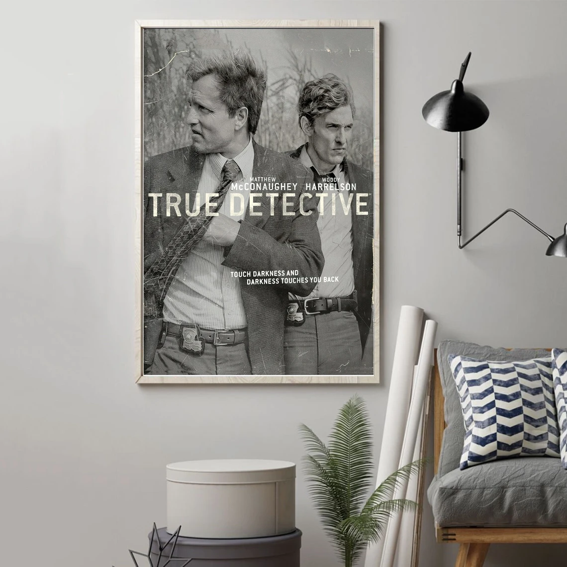 Настоящий детектив постер с фильмом холст художественный принт настенная