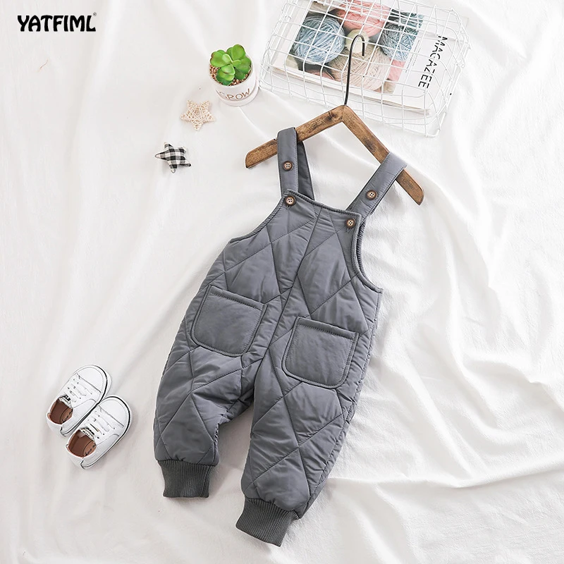 Детский зимний комбинезон YATFIML плотный однотонный для новорожденных 2020 0-3 года