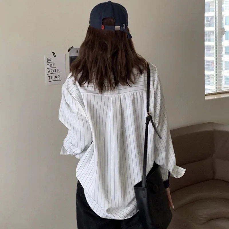 2021 весенние женские рубашки для женщин полосатые офис леди одежда мальчиков