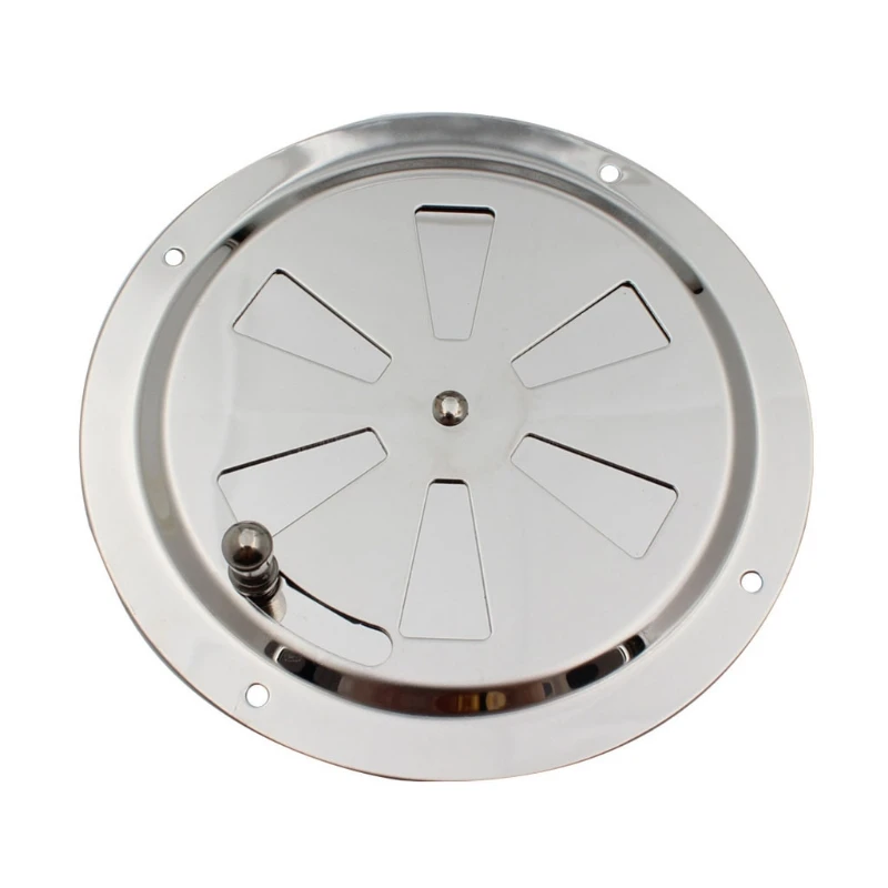 

XXFF For Boat Marine Caravan Air Vent Louver Grille Cover 316 Stainless Steel Round Ventilation Plate with Side Knob