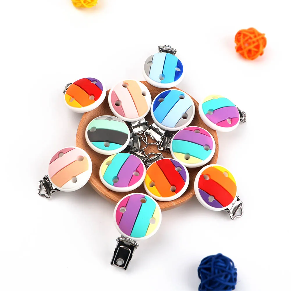 Kovict-collar de chupete de beb&eacute; con dibujos animados, accesorios masticables de silicona, sin BPA, 3 uds.-2