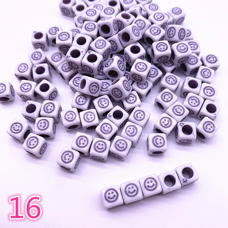 Новинка 50 шт./лот 7 мм бусины в виде букв алфавита Любовь/звезды акриловые