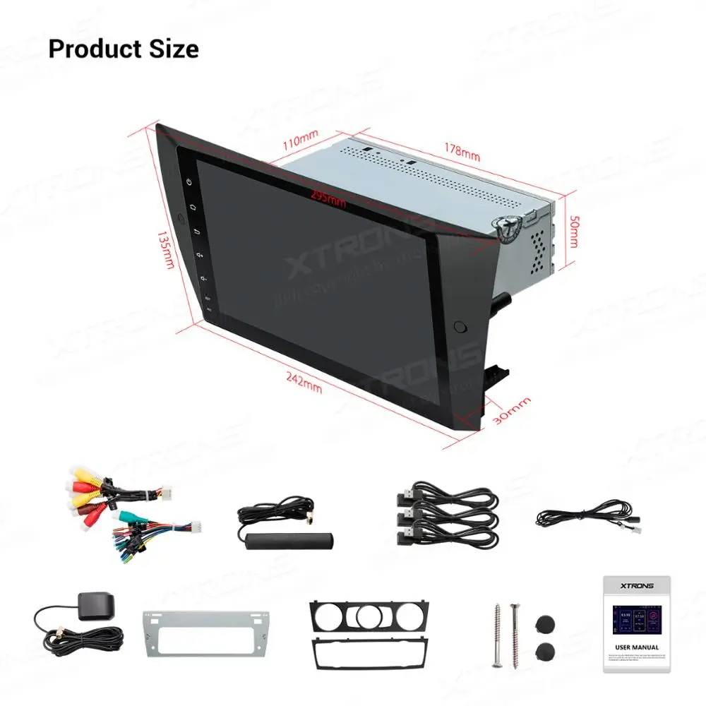Автомобильный мультимедийный стерео плеер XTRONS 9 дюймов Android 0 для BMW E90 E91 E92 E93 M3