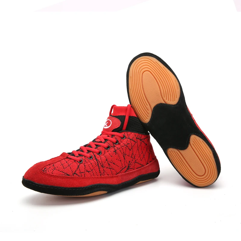 

New Wrestling Shoes Men Professional Boxing Shoes Summer Mesh Wrestlers Athletics Shoes Weightlifting Sneaker Training Sport Gym